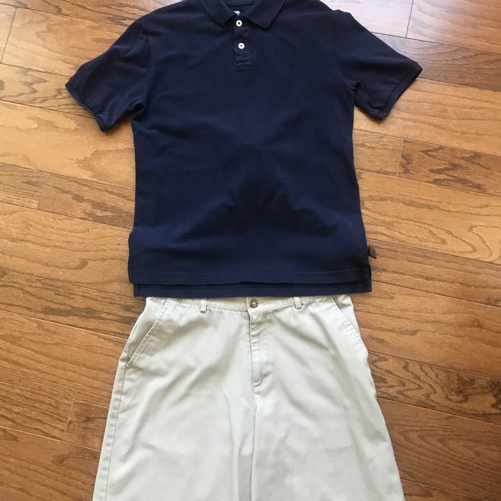BOTH shirt & shorts set bundle size Large/20. Izod shorts and Cherokee polo. Exc